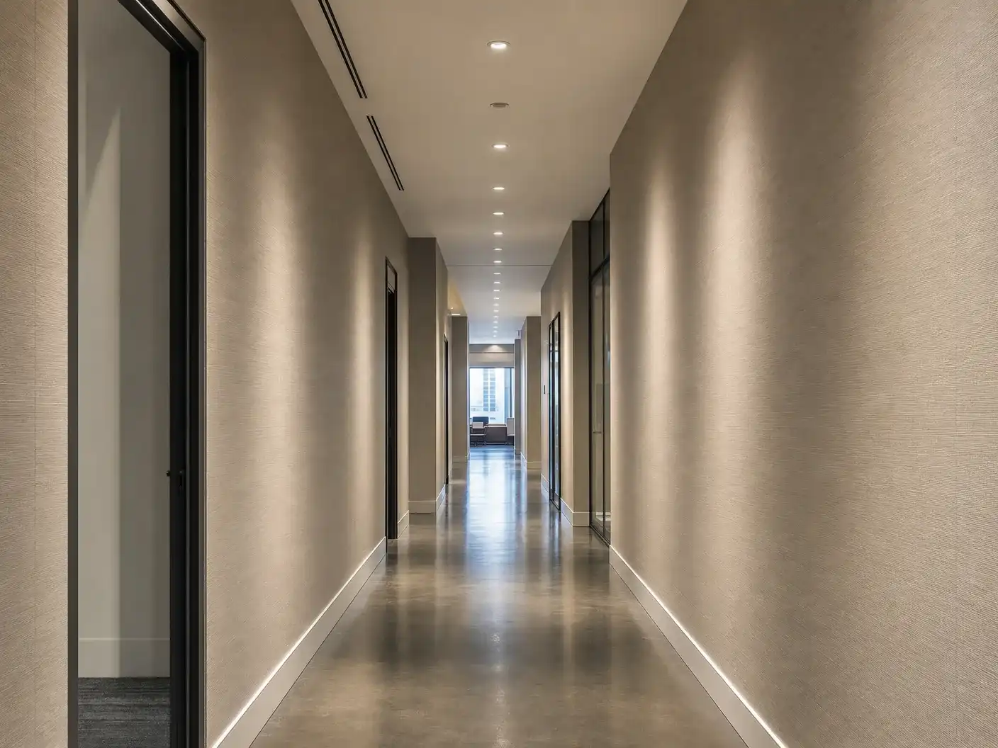 Commercial vinyl in elevator lobby